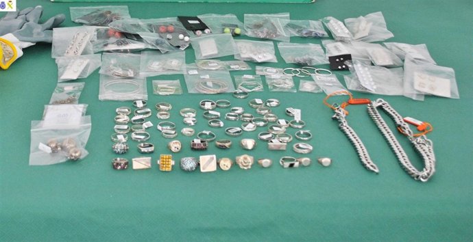 Joyas requisadas por Guardia Civil y Policía Nacional