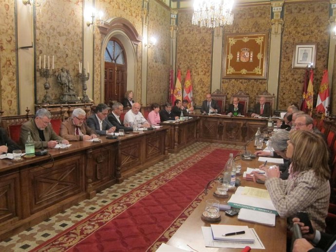 Pleno de la Diputación en el Palacio de La Salina