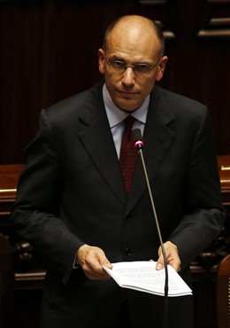 Enrico Letta en su discurso 