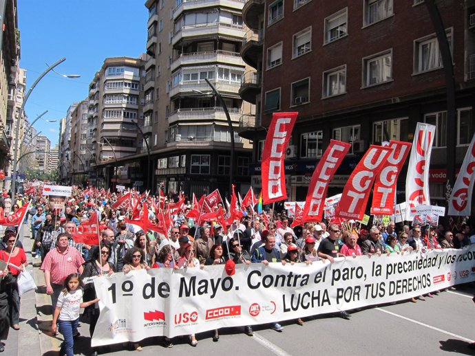 Manifestación del 1º de Mayo en Murcia