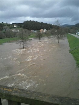 Crecida del Río Suarón, en Vegadeo