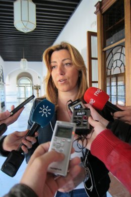 Susana Díaz, hoy atiende a los medios
