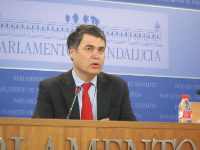 El portavoz del PP-A en el Parlamento, Carlos Rojas, hoy