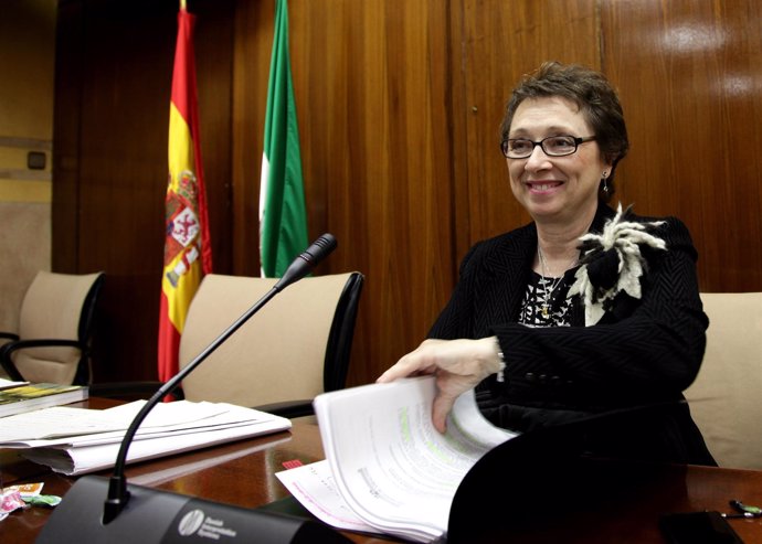 Carmen Martínez Aguayo, hoy en el Parlamento andaluz.