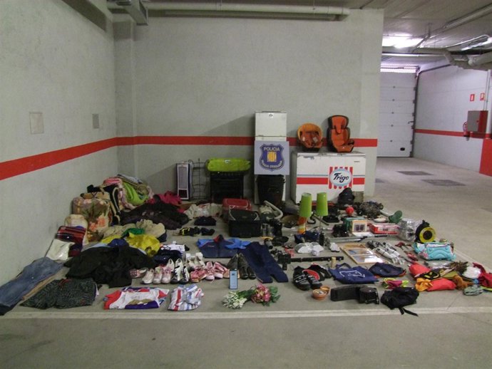 Material robado por tres hombres detenidos en Santa Bàrbara (Tarragona)