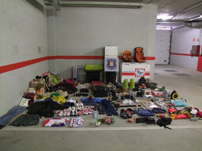Material robado por tres hombres detenidos en Santa Bàrbara (Tarragona)