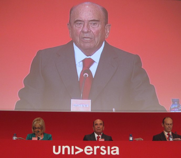 Emilio Botín preside la junta de accionistas de Universia en Málaga