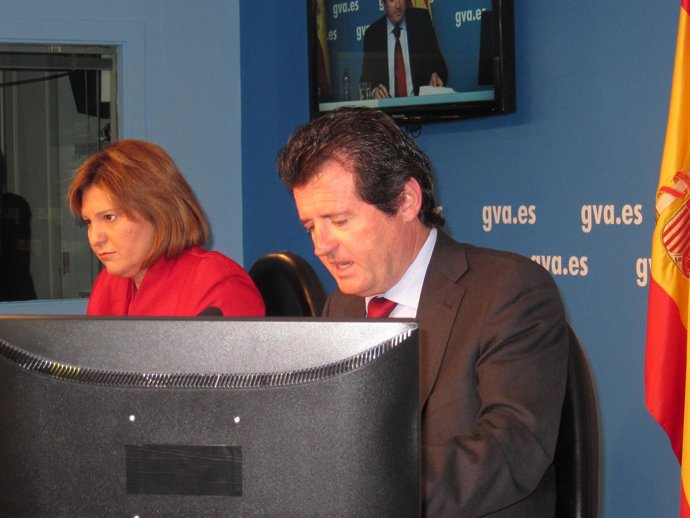 Bonig y Císcar en la rueda de prensa posterior al pleno del Consell