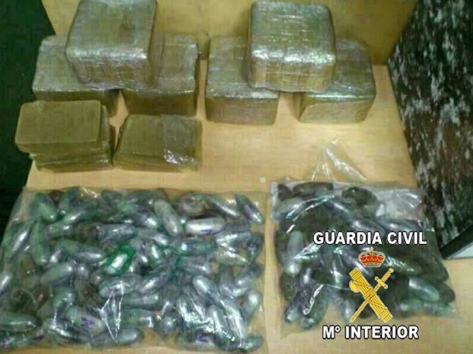 Hachís intervenido en Moaña (Pontevedra)