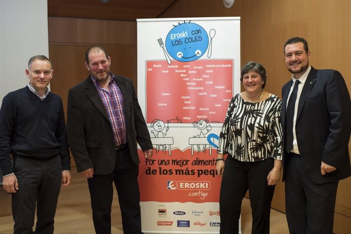 Eroski presenta una campaña sobre la alimentación saludable entre los niños.