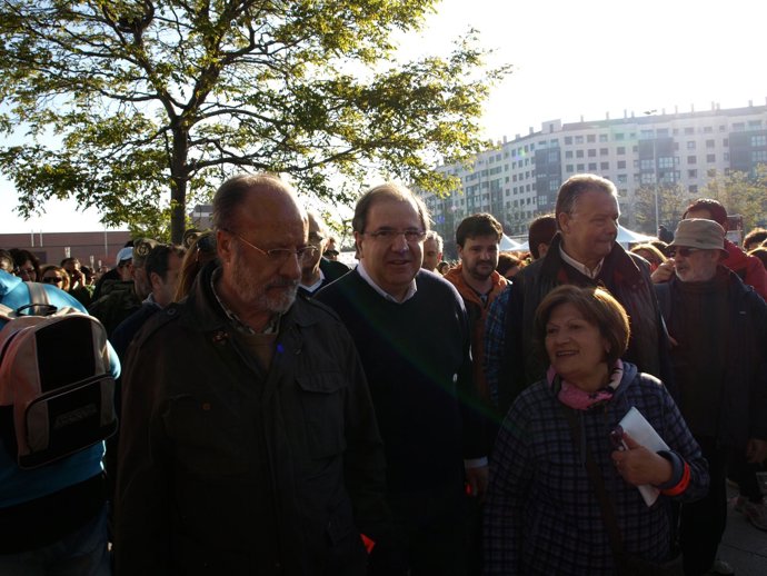 Juan Vicente Herrera durante su participación este sábado en la Marcha Asprona.