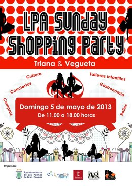 Cartel de la LPA Sunday Shopping Party
