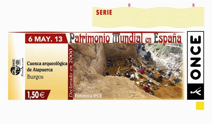 Cupón del 6 de mayo dedicado a Atapuerca
