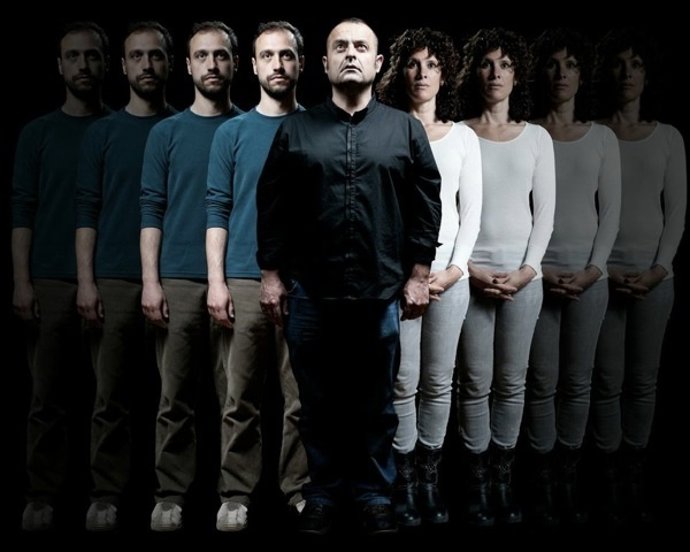 Los tres personajes de 'Recreo', en el Teatre Akadèmia.