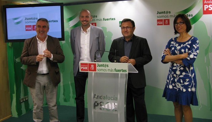 Los socialistas Heredia, Gámez, Gallardo y Muñoz