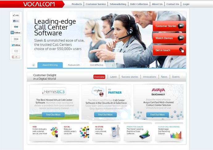 Página web Vocalcom