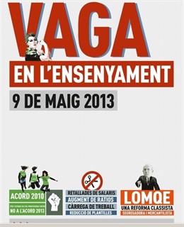 Cartel de la huelga del 9 de mayo