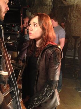 Ellen Page en el rodaje de  'X-Men: Days of Future Past'