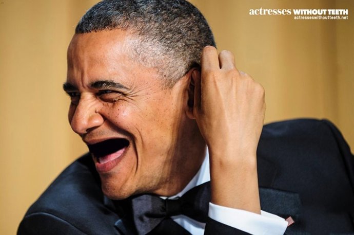 Barack Obama sin dientes