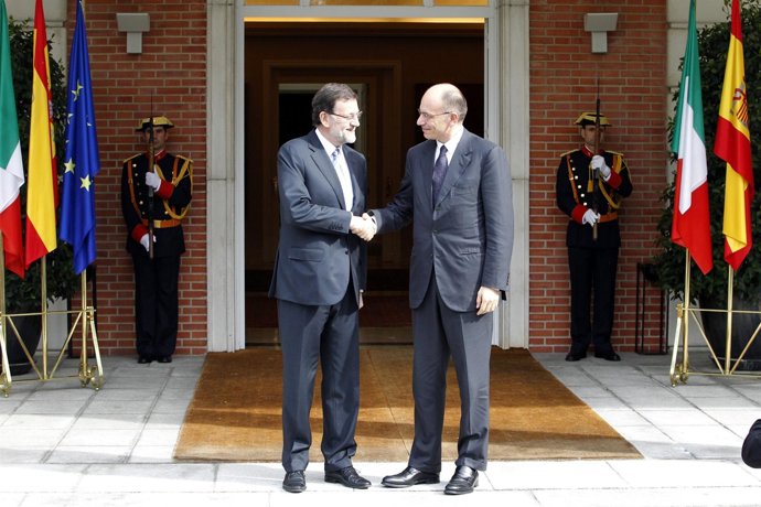 Mariano Rajoy se reúne con el primer ministro italiano Enrico Letta