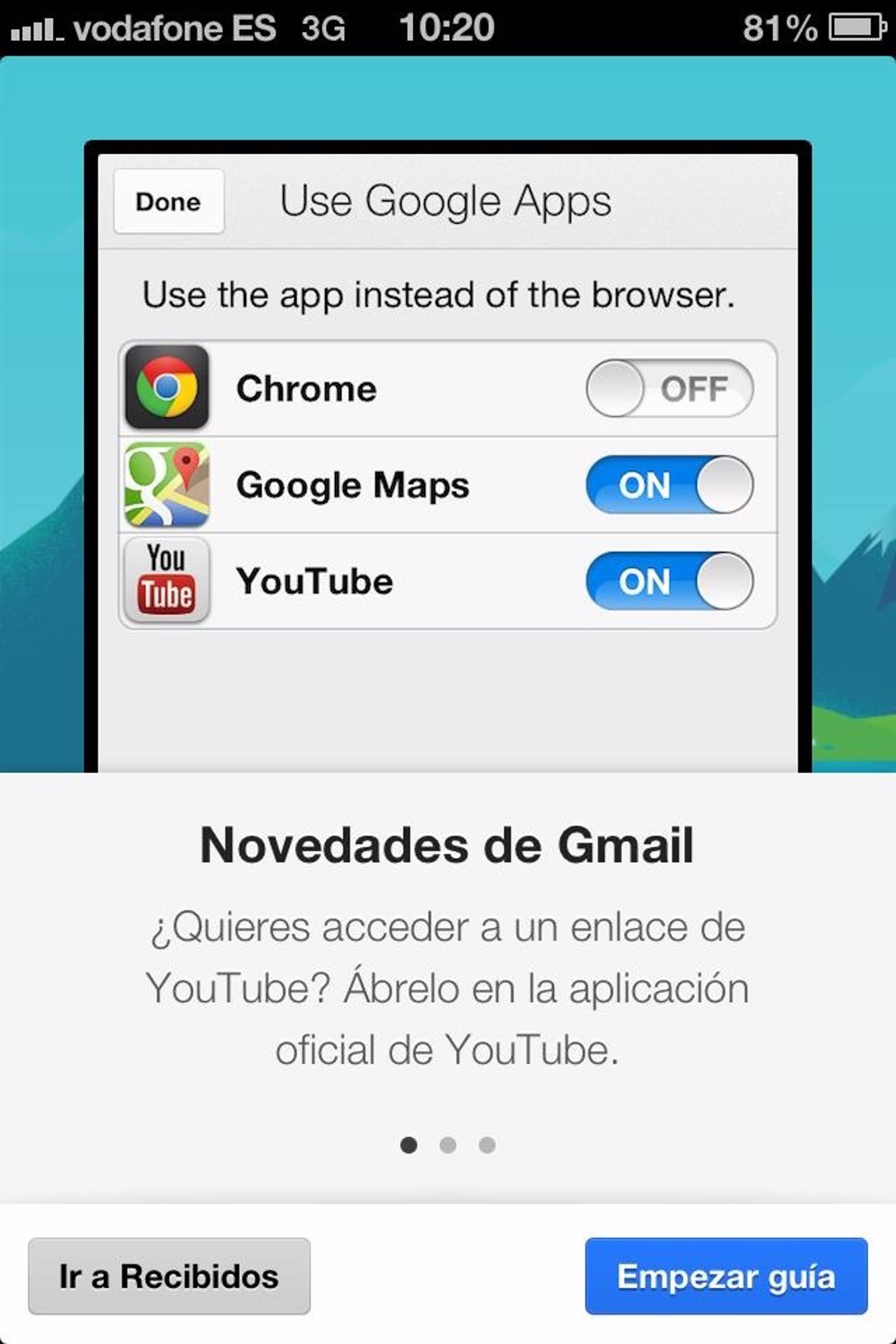 Actualización de Gmail para iOS