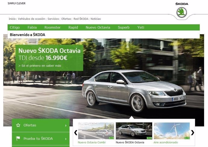 Nueva web de Skoda 