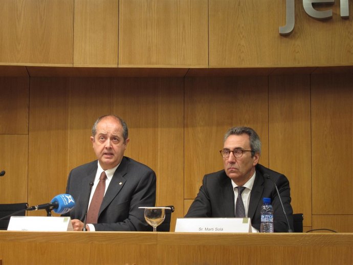 El conseller F.Puig y el dtor gran de Fund.Gas Natural Fenosa M.Solà