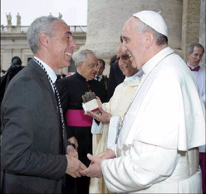 Antonio Martín Alén con el Papa Francisco