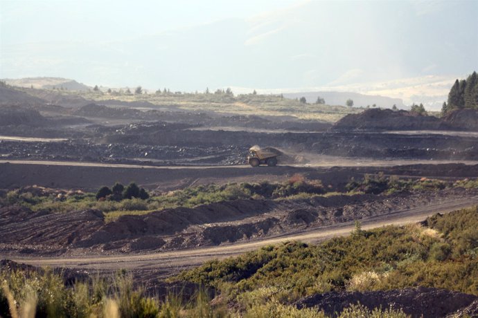 En la imagen, una de las explotaciones mineras de la provincia de León.