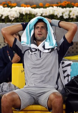 Novak Djokovic tras quedar eliminado en Madrid