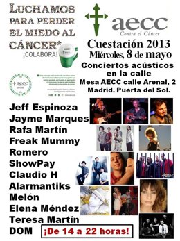 Cartel de los conciertos en favor de la AECC