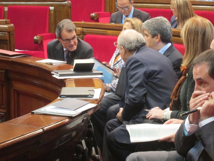 Pte.De la Generalitat Artur Mas, conseller A.Mas-Colell