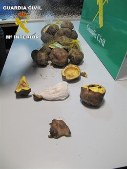 Patatas con cocaína oculta