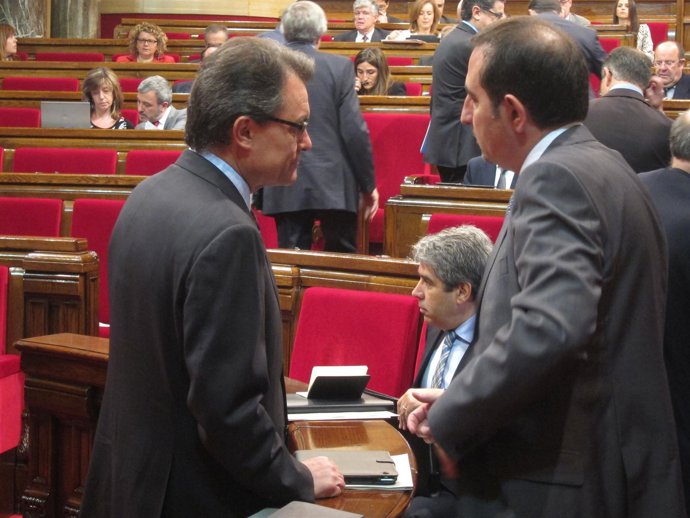 Pte.De la Generalitat Artur Mas, consellers F.Homs y R.Espadaler