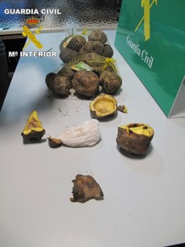 Patatas con cocaína oculta