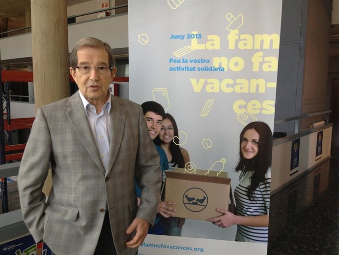 El presidente del Banc dels Aliments de Barcelona, Antoni Sansalvadó