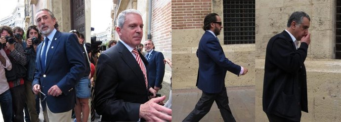 F. Correa, P. Crespo, Álvaro Pérez y Cándido Herrero ante el TSJCV.