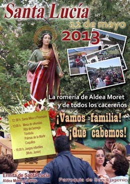 Cartel Anunciador De La Romería De Santa Lucía En Cáceres
