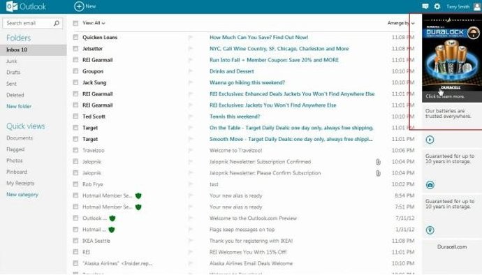 Outlook.Com se estrena como soporte publicitario en España