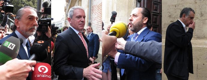 F. Correa, P. Crespo, Álvaro Pérez y Cándido Herrero ante el TSJCV.