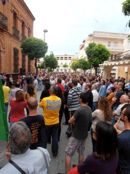 Concentración en Nerva por la situación de la Cuenca Minera