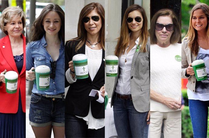 Laura Valenzuela, Natalia Sánchez, Eva Isanta, Norma Ruiz y Elena Rivera conAECC