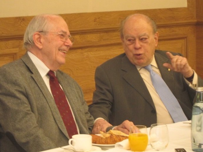 El expresidente del FMI Michel Camdessus y Jordi Pujol