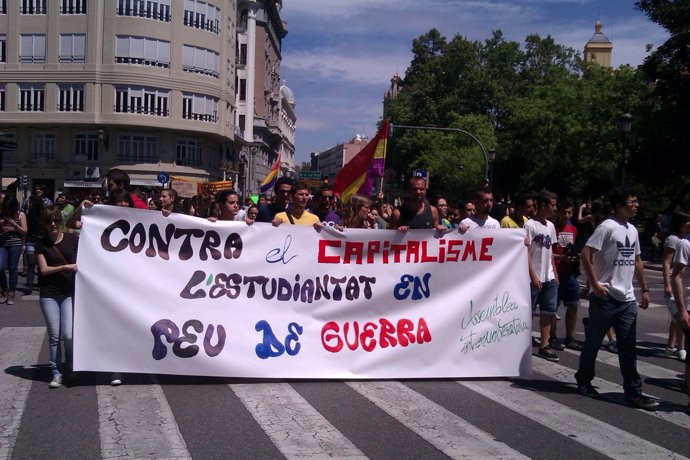 Protestas contra la política educativa en Valencia 