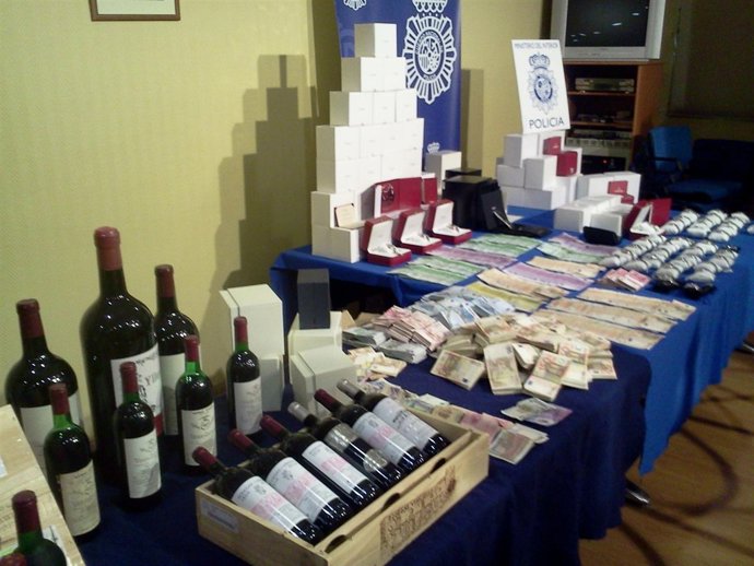 Elementos requisados en la operación policial