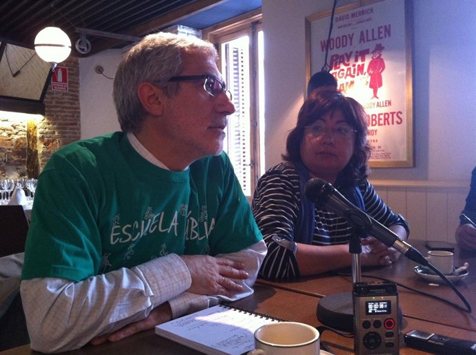 Gaspar Llamazares y Montse Muñoz, coportavoces de Izquierda Abierta