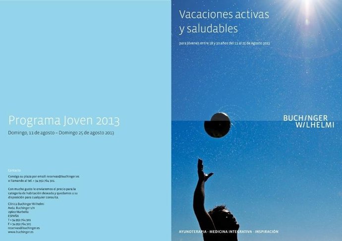 Programa Joven 2013 de la Clínica Buchinger de Marbella