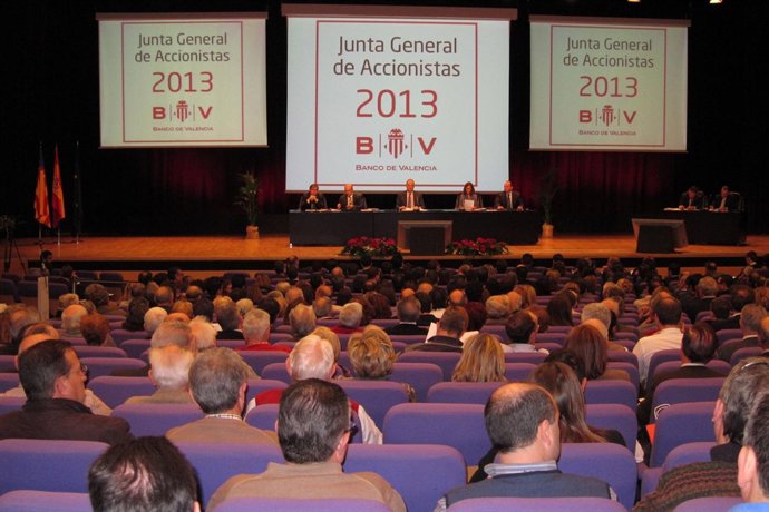 Junta de accionistas de Banco de Valencia celebrada en marzo.