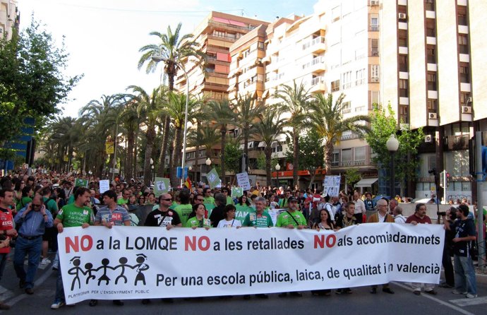 Manifestación contra la LOMCE