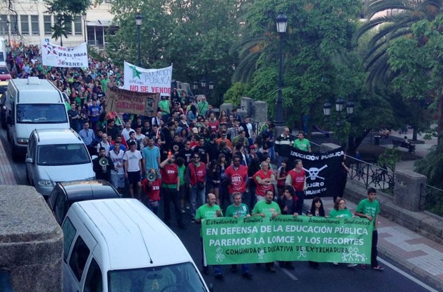 Protesta Cáceres, huelga